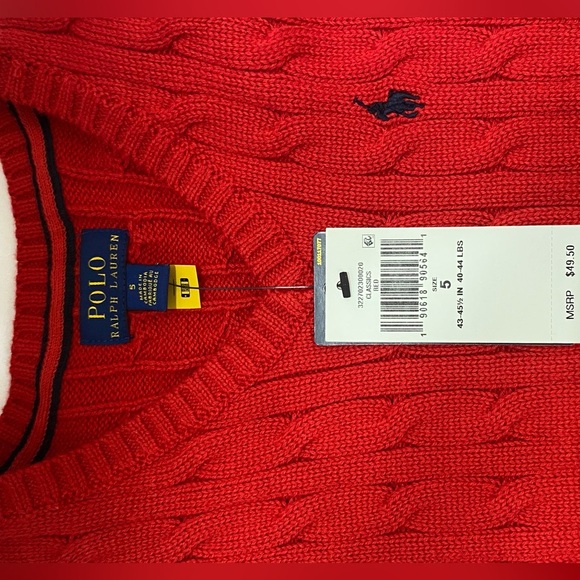 NWT✨ red POLO RALPH LAUREN vest ♥️✨ size: 5 boy - Picture 3 of 7